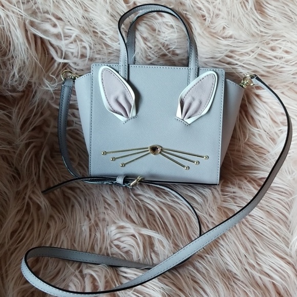kate spade Handbags - Tiny Kate Spade grey bunny crossbody satchel